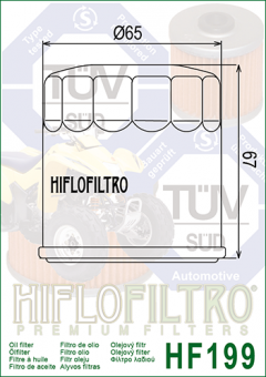 Масляный фильтр hiflo filtro HF199